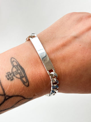 ID Bar Cuban Bracelet | 925 Silver | 28.11g