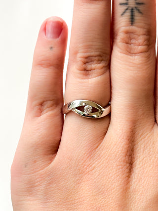 Eye CZ Ring | 925 Silver | Size M | 2.16g