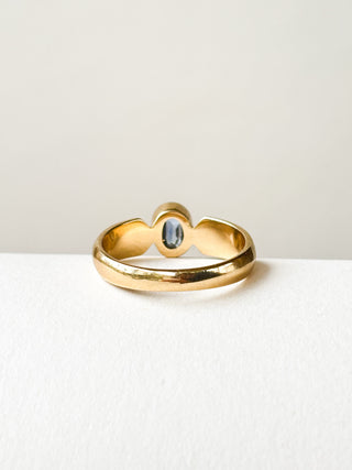 Sapphire Bezel Set Ring | 9ct Gold | Size N | 3.63g