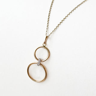 Interlocking Circles | 9ct Gold | 0.87g | 18-Inch Fine Cable Link Chain
