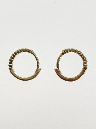 CZ Hoop Earrings | 9ct Gold | 0.62g