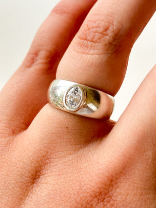 CZ Dome Ring | 925 Silver | Size L½ | 4.82g
