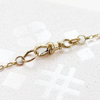 Charm necklace connected small Albert swivel clasp | 9ct | 18.5in med | 2.38g
