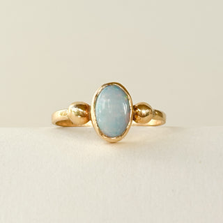Opal Round Ring | 14K Gold | Size M | 2.15g
