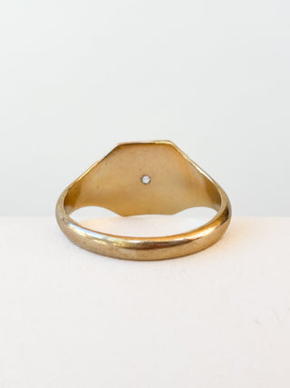 Synthetic Colourless Spinel Ring | 9ct Gold | Size V | 4.35g