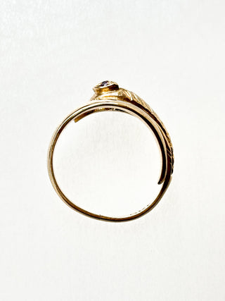 Ruby Snake Ring | 9ct Gold | Size M | 3.75g