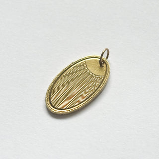 Sun Rise Oval Pendant | 9ct Gold | 1cm x 2cm | 1.78g | 18inch cable link chain 2.92g