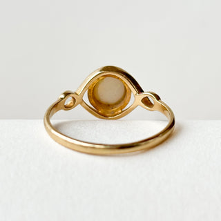 Opal Solitaire Ring | 14ct Gold | Natural Opal | Size M | 1.70g