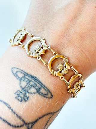 Showstopper Claddagh Bracelet | 9ct Gold | 6.5" | 12.43g