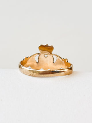 Large Claddagh Ring | 9ct Gold | Size V | 2.83g