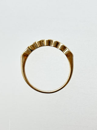 Iolite Seven-Stone Bezel Set Ring | 9ct Gold | Size M | 2.41g