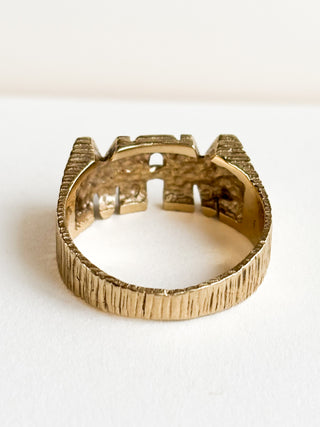 Mam Signet Ring | 9ct Gold | Size P | 5.10g plus resize