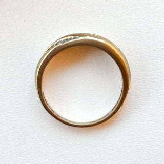 Emerald & Diamond Bypass Ring | 9ct Gold | Size K | 2.92g