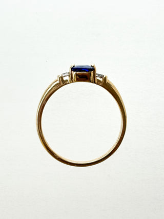 CZ Tanzanite Ring | 9ct Gold | Size Q½ | 2.88g