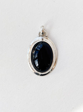 Oval Onyx Pendant | Sterling Silver | 10.42g