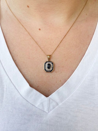 Sapphire & Diamond Pendant | 9ct Gold | 1.97g