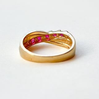 Pink Sapphire Band | 9ct Gold | Size N | 2.83g
