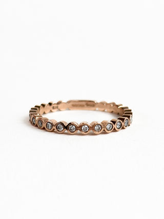 Diamond Bezel Ring | 9ct Gold | Size P | 1.80g