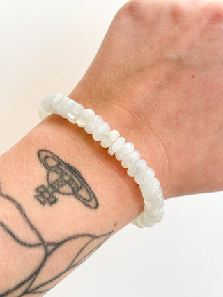 Moonstone Bracelet with Albert Clasp | 9ct Gold | 7.5-Inch | 19.59g