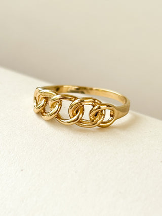 Cuban Link Ring | 9ct Gold | Size M½ | 1.48g