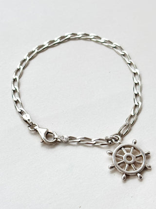 Silver Ship's Wheel | 925 Silver | 5.67g | 7.09in