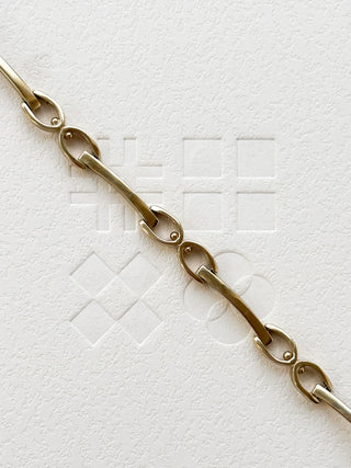 Solid Horse Bit Chain Necklace | 9ct Gold | 16-Inch | 16.64g
