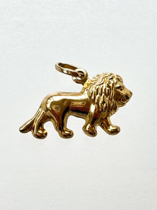 Lion Pendant | 9ct Gold | 18-Inch Diamond Anchor Chain | 0.75g