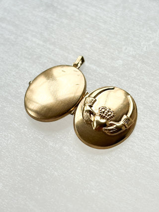 Claddagh Locket | Diamond Anchor Chain | 9ct Gold | 18–20-Inch | 2.05g