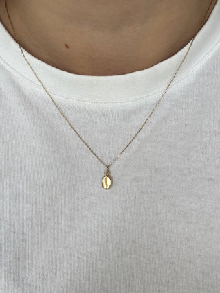 Coffee Bean Pendant | 9ct Gold | 0.31g | 18–20-Inch Diamond Anchor Chain