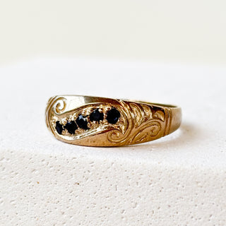 Natural Sapphire Band | 9ct Gold | Size P | 3.07g