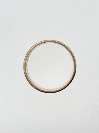 Cigar Band Engraved Ring | 9ct Gold | Size N | 5.62g