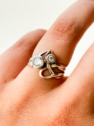 Topaz Celtic Ring | 925 Silver | Size M | 3.19g