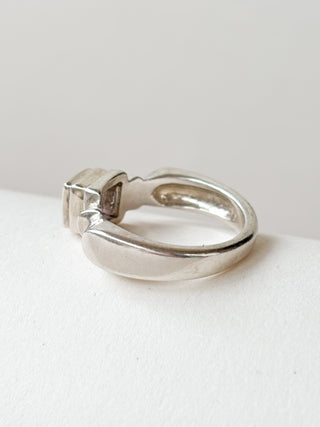 Princess Cut Amethyst Ring | 925 Silver | Size L | 4.72g