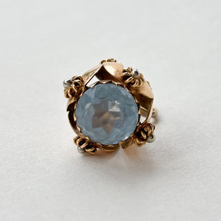 Light Blue Glass Charm | 4.8g | 18in fine cable link chain