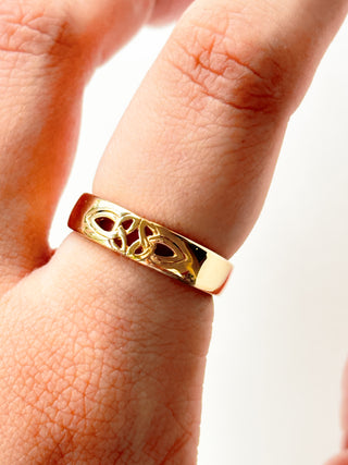 Trinity Band Ring | 14ct Gold | Size S | 6.05g