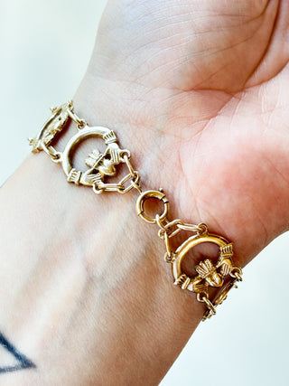 Showstopper Claddagh Bracelet | 9ct Gold | 6.5" | 12.43g
