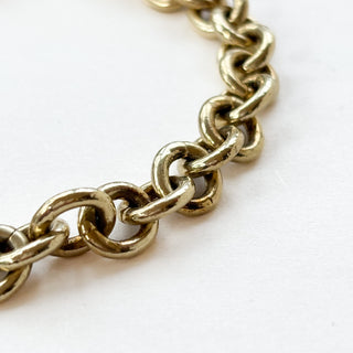 Large Cable Link Bracelet | 9ct Gold | 7½" | 25.24g | Perfect for Charms