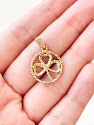 Shamrock Charm | 9ct Gold | 18inch fine cable link chain | 2.3g