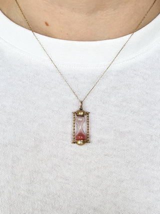 Hourglass Pendant | 18–20-Inch Diamond Anchor Chain | 9ct Gold | 1.98g