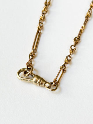 Fancy Link Necklace with Albert Clasp | 9ct Gold | 20-Inch | 9.37g