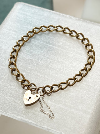 Curb Link Charm Bracelet | 9ct Gold | 11.21g