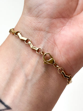 Zig Zag Link Bracelet | 9ct Gold | 7.5-Inch | 6.77g
