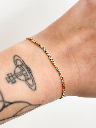 Figaro Bracelet with Lobster Claw | 9ct Gold | 7inch | 1.51g