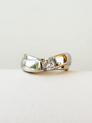 Curved CZ Ring | 925 Silver | Size L½ | 5.10g