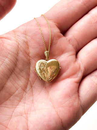 Heart Locket on Diamond Chain | 9ct Gold | 18–20-Inch | 1.36g