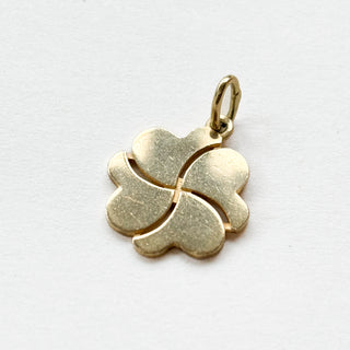 Reversible four leaf clover  Pendant | 9ct Gold | 1.5cm | 1.54g (2.65g with Chain)
