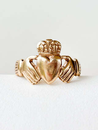 Heavy Claddagh Ring | 9ct Gold | Size U | 6.55g