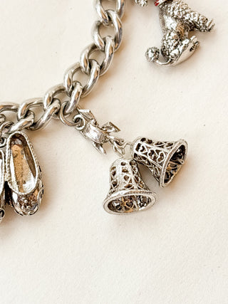 Six-Charm Chunky Bracelet | Sterling Silver | 56.72g | 7.5 inches