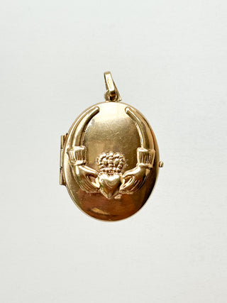 Claddagh Locket | Diamond Anchor Chain | 9ct Gold | 18–20-Inch | 2.05g