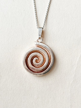 Solid Spiral Pendant | Sterling Silver | 6.18g | 20mm x 30mm